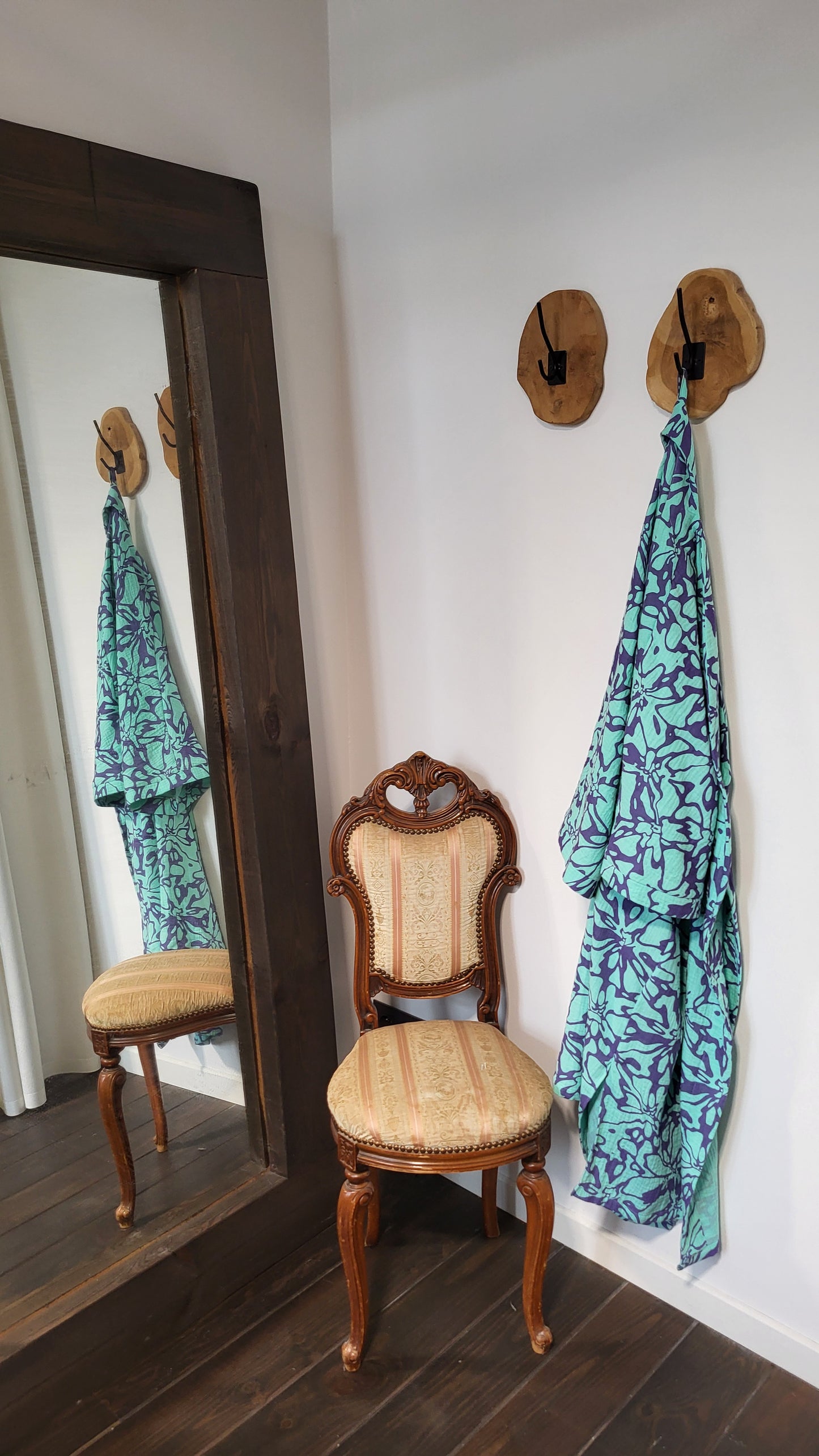 Baia Kimono strandkleedje paars appelblauwzeegroen Morabeza