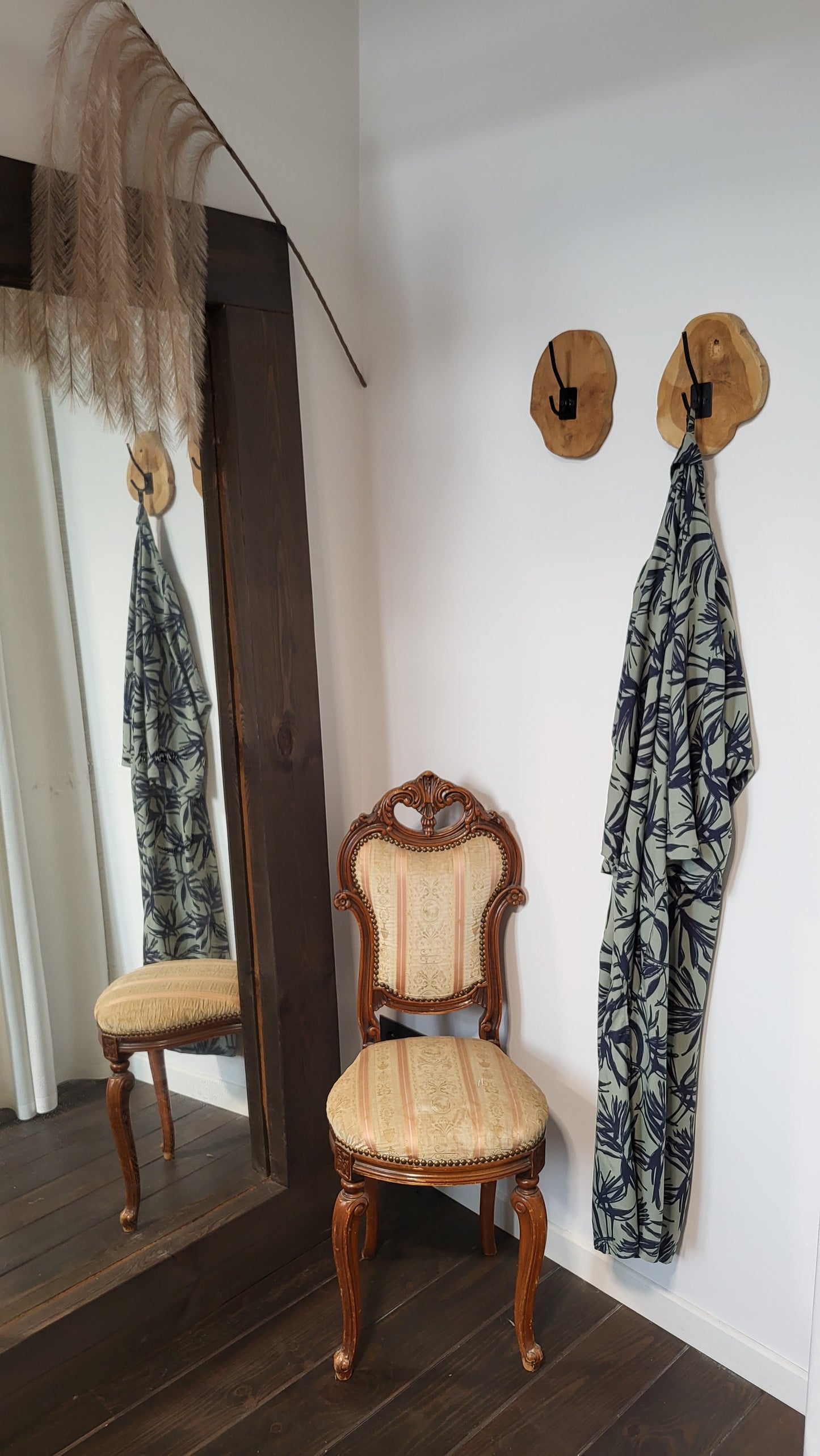 Kimono strandkleedje viscose groen zwart Morabeza